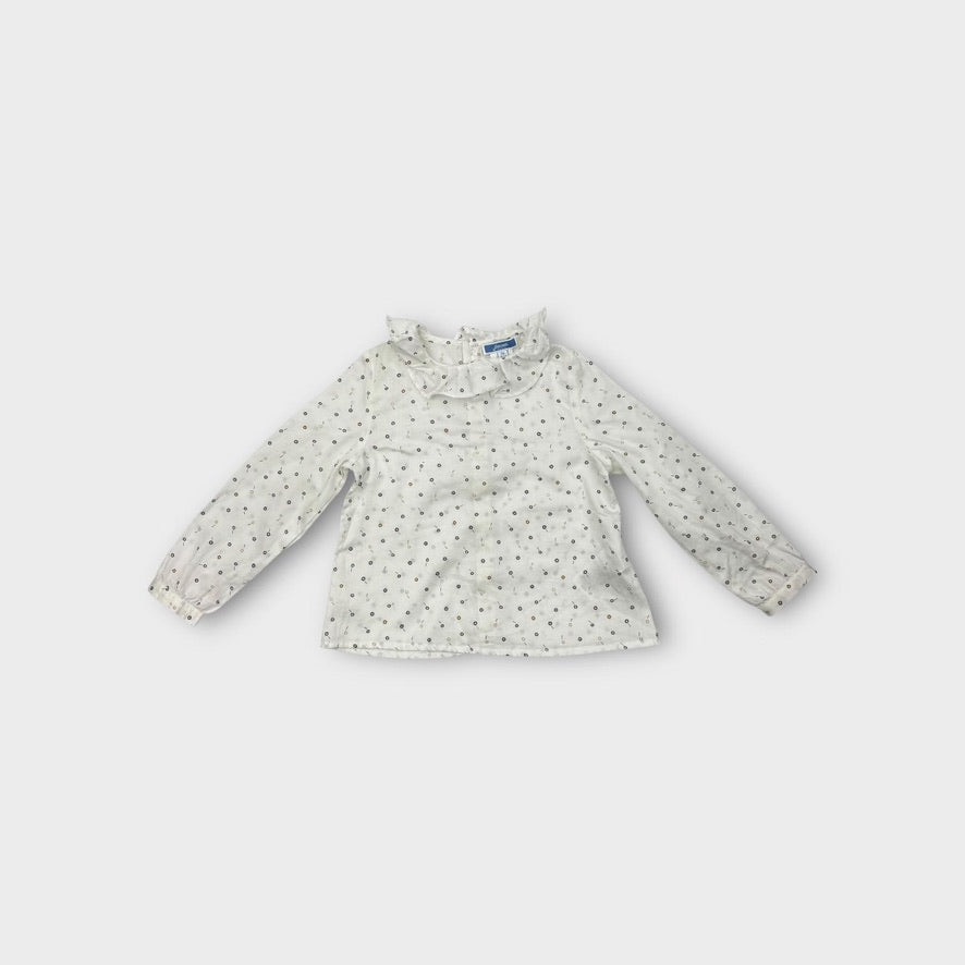 Jacadi Flower Long Sleeve Top, Size 3