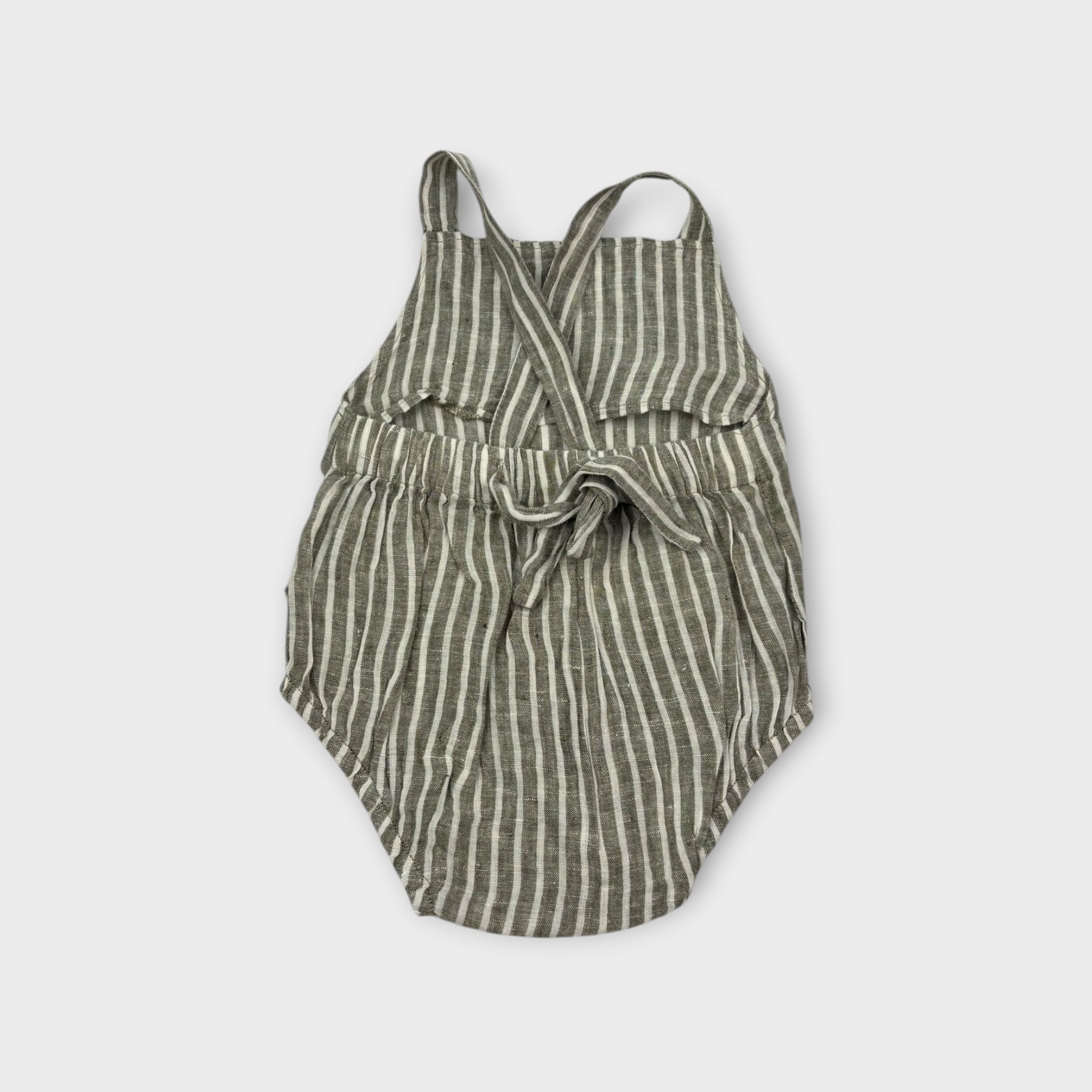 Goldie + Ace Stripe Linen Romper, Size 0