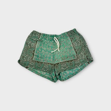 Paisley Green Shorts, Size 3
