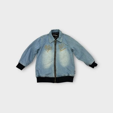 Rock Your Kid Denim Bomber Jacket, Size 2