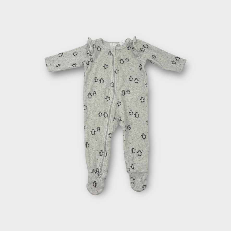 Purebaby Penguin Onesie, Size 00