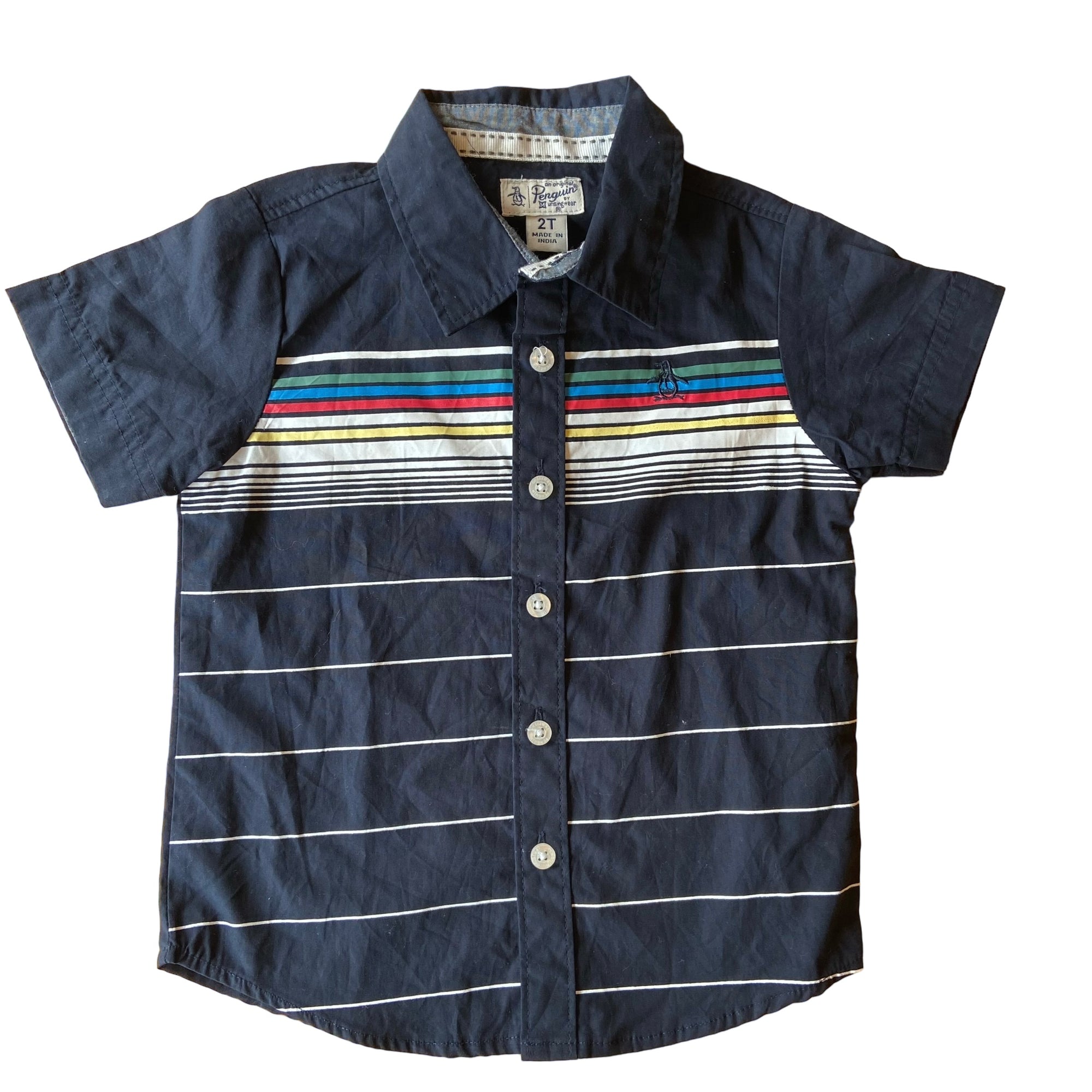 Penguin Stripe Shirt, Size 2