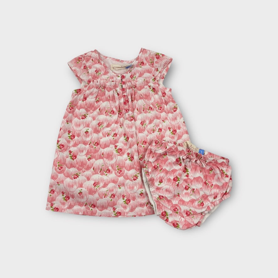 Young Hearts Pink Floral Dress, Size 1