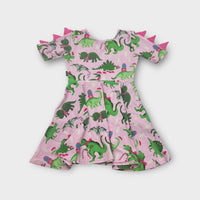 Rock Your Kid Dinosaur Christmas Dress, Size 3