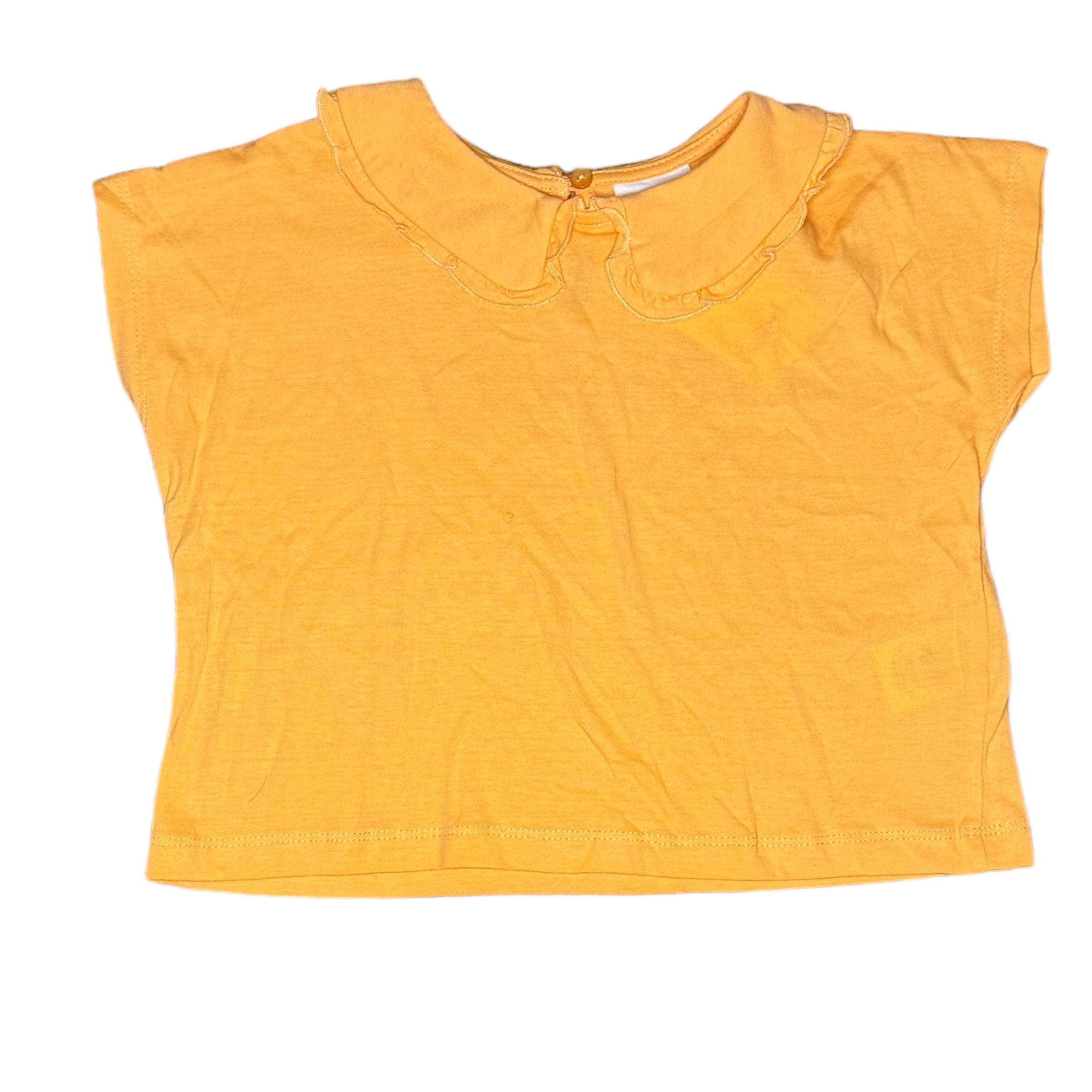 Seed Heritage Orange Frill Collar T-Shirt, Size 3