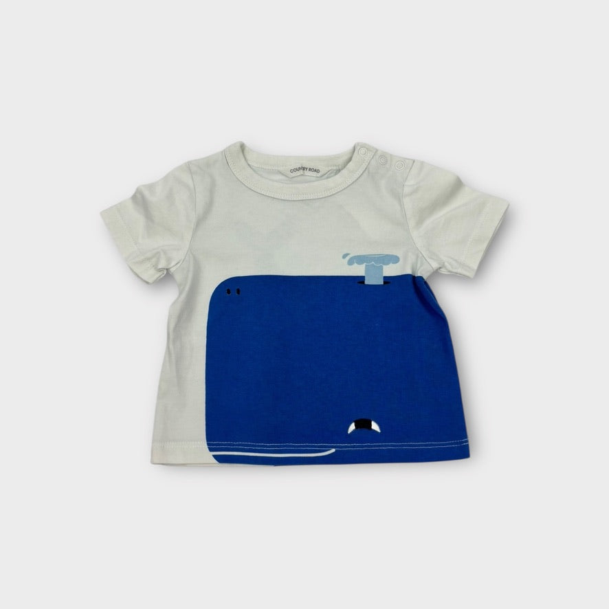 Country Road Whale Tee, Size 000