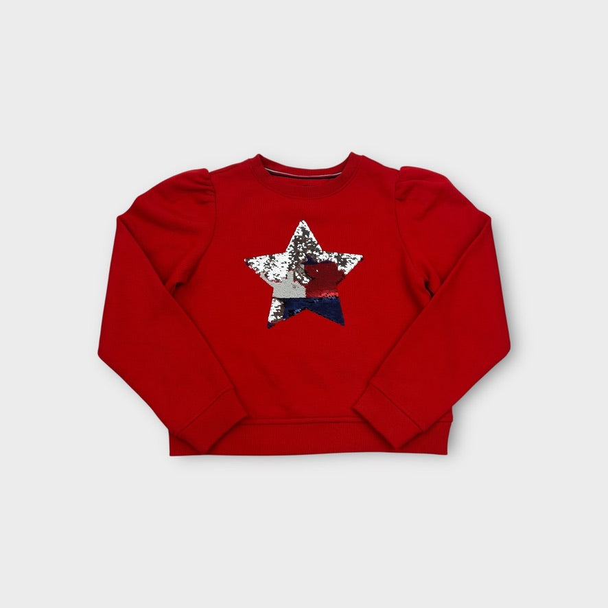 Tommy Hilfiger Sequin Star Jumper, Size 12-14