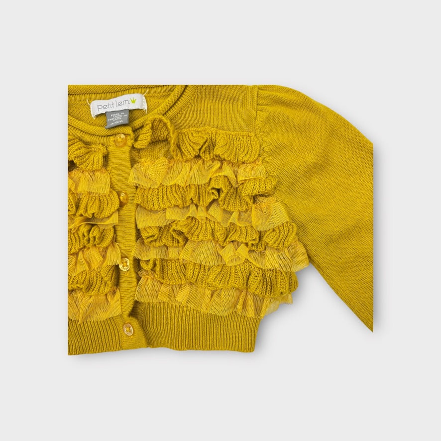 Petit Lem Ruffle Cardigan, Size 00