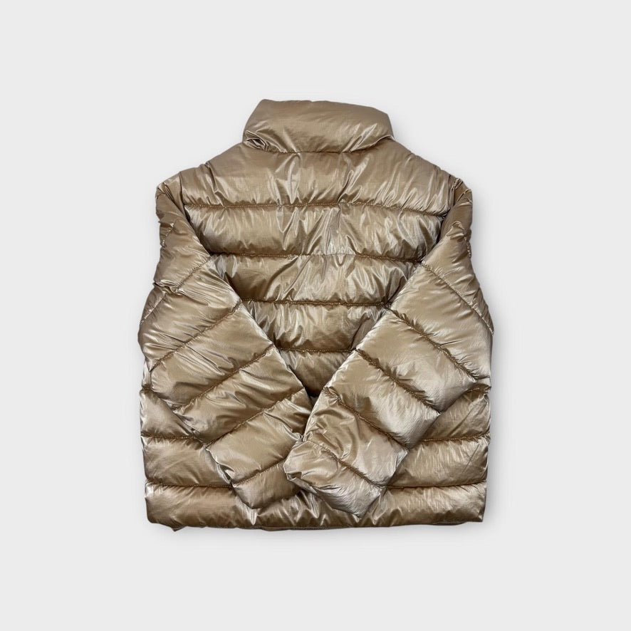 Zara Gold Metallic Puffer Jacket, Size 9-10
