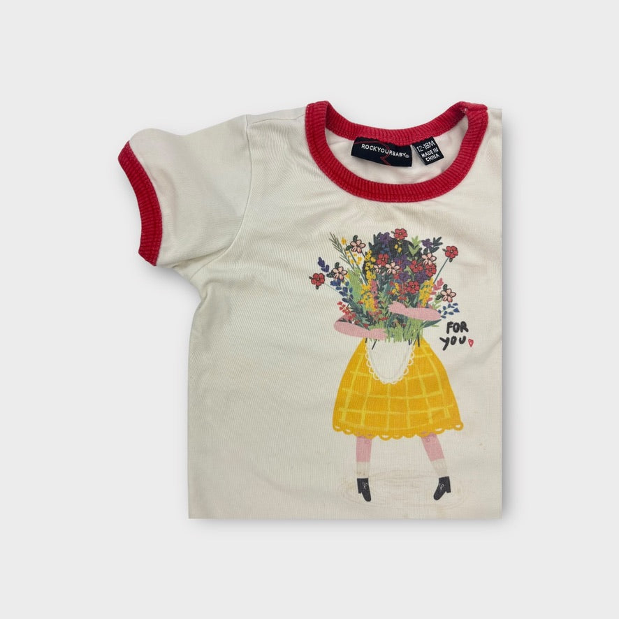 Rock Your Baby Flower Top, Size 1