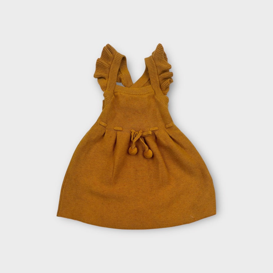 Purebaby Knitted Pinafore Dress, Sized 00
