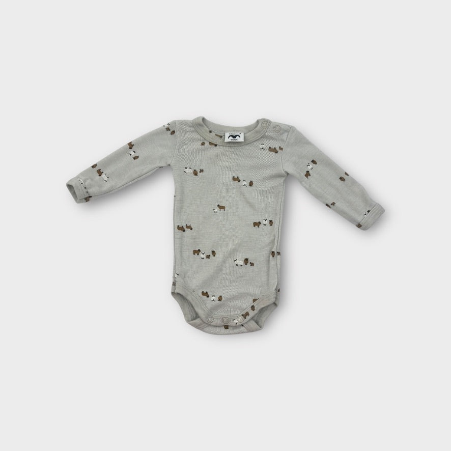 Wool Long Sleeve Bodysuit, Size 000