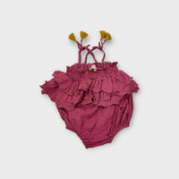 Louise Misha Ruffle Romper, Size 000