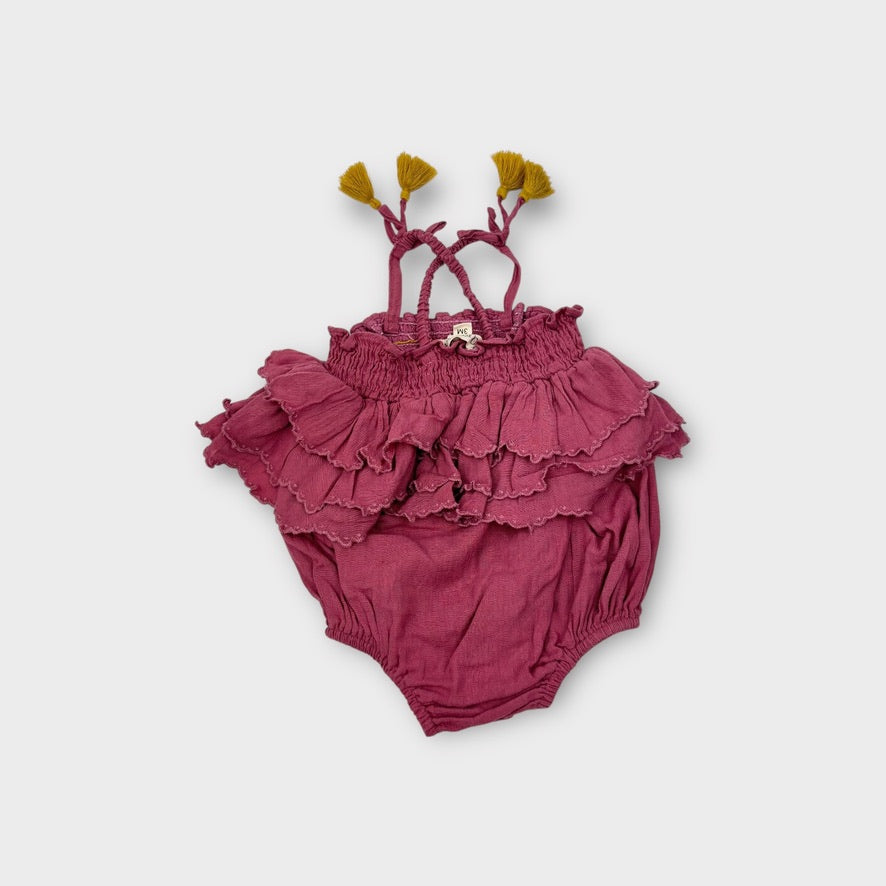 Louise Misha Ruffle Romper, Size 000