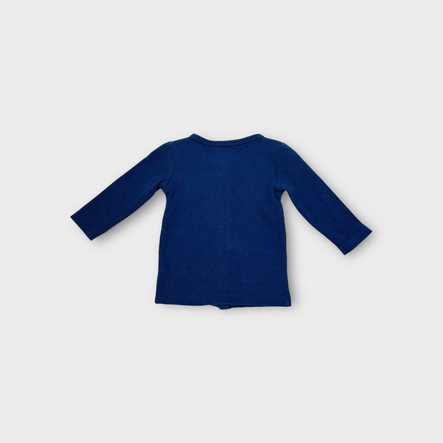 Wilson & Frenchy Blue Ribbed Cardigan, Size 000