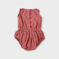 Peggy Gingham Romper, Size 2