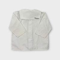 Mariella Burani White Collared Shirt, Size 0
