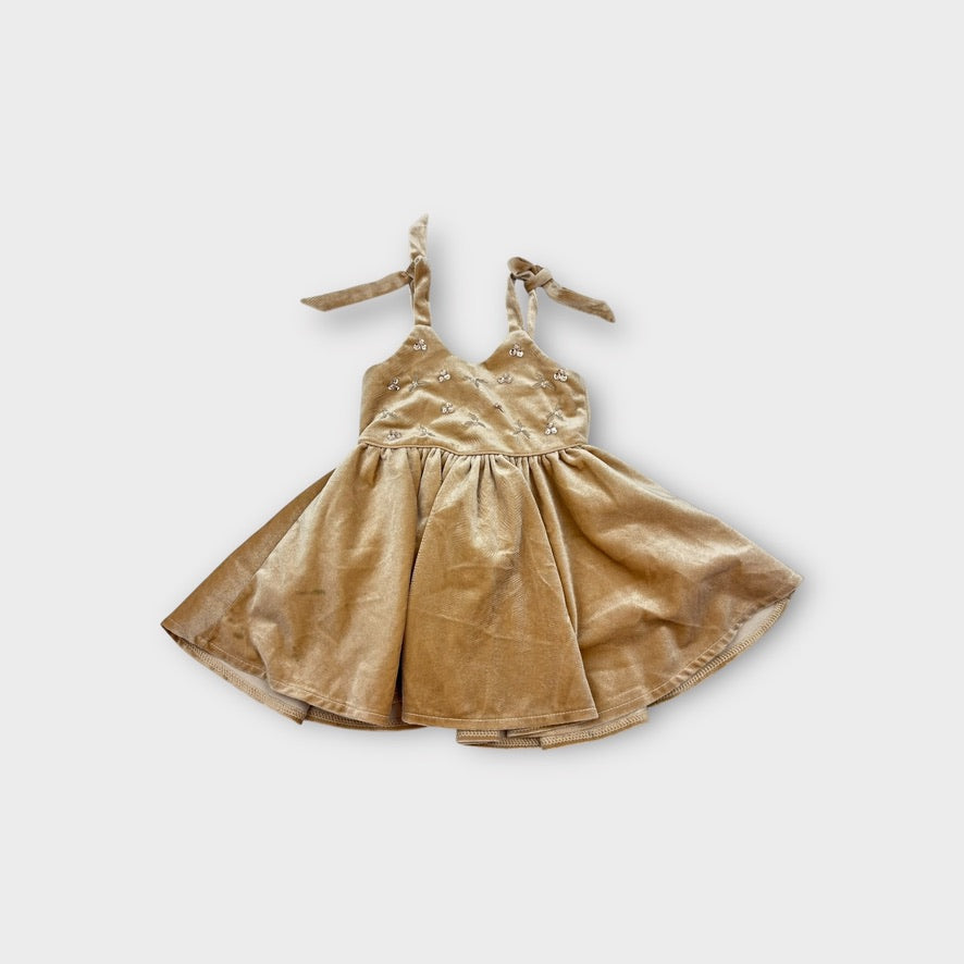 Bencer and Hazelnut Velvet Dress, Size 0