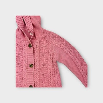 Purebaby Cable Knit Cardigan, Size 2