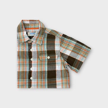 Cherokee Brown Check Shirt, Size 2