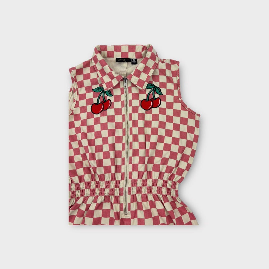 Rock Your Kid Checkerboard Playsuit, Size 12