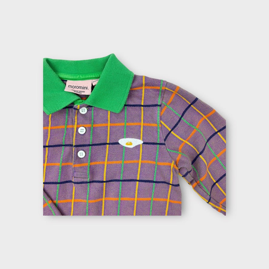 Moromini Check Polo Top, Size 5
