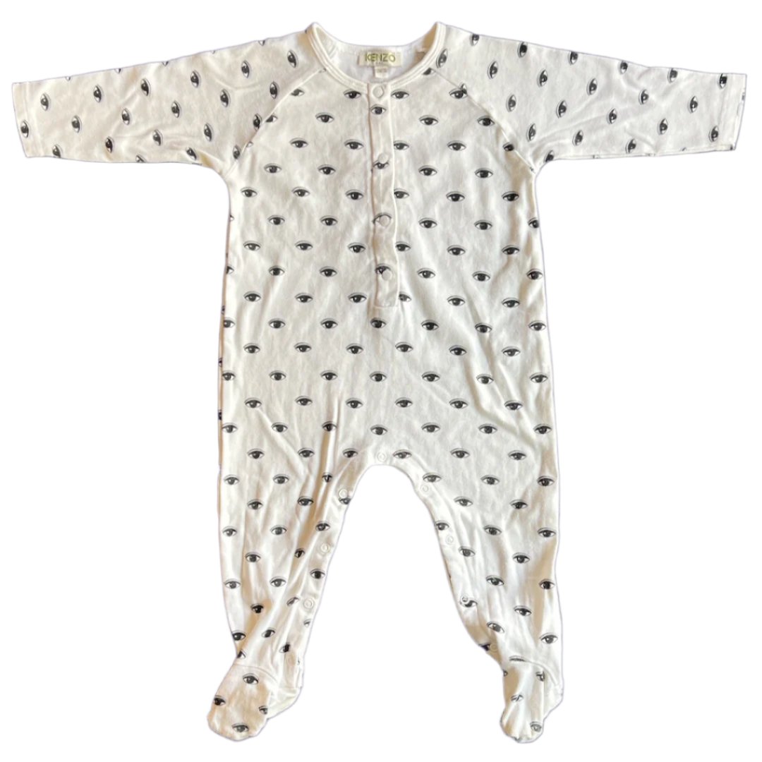 Kenzo Eye Print Onesie, Size 1