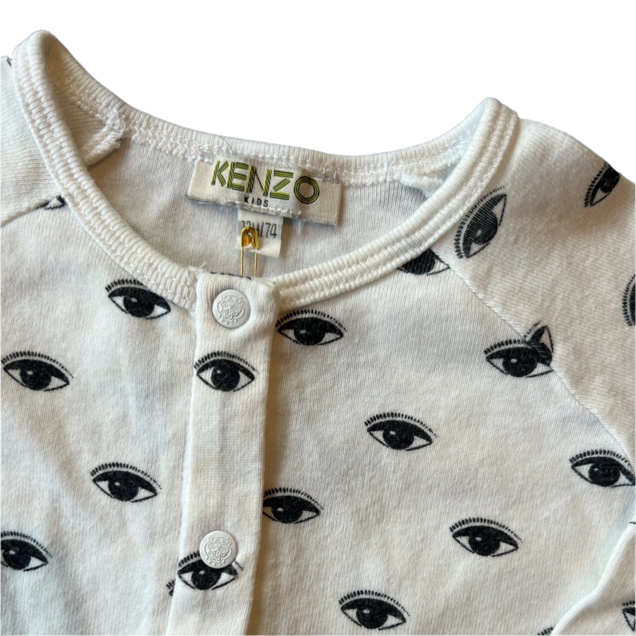 Kenzo Eye Print Onesie, Size 1