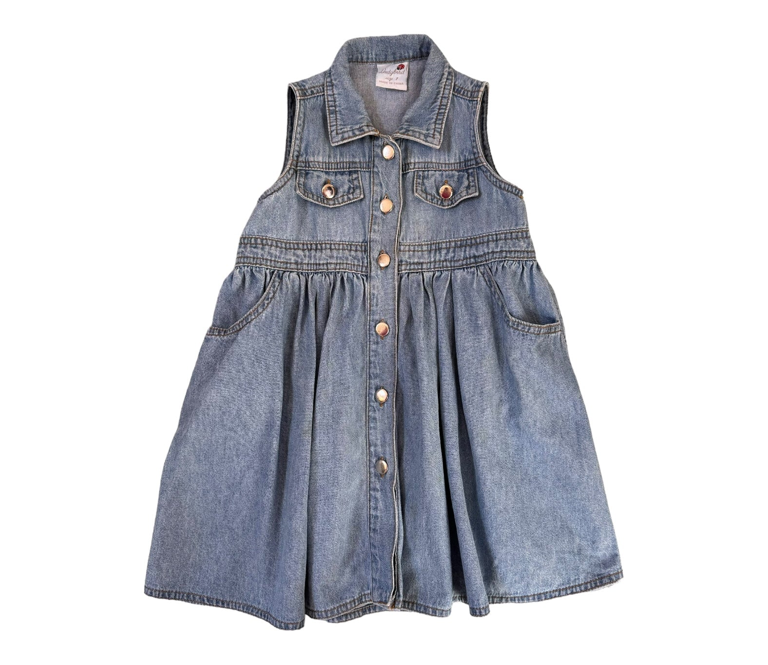 Ladybird Vintage Denim Dress, Size 1