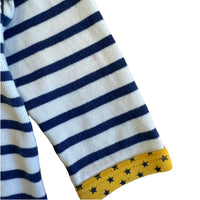 Miki House Original Stripe Bear Onesie, 9-12 months