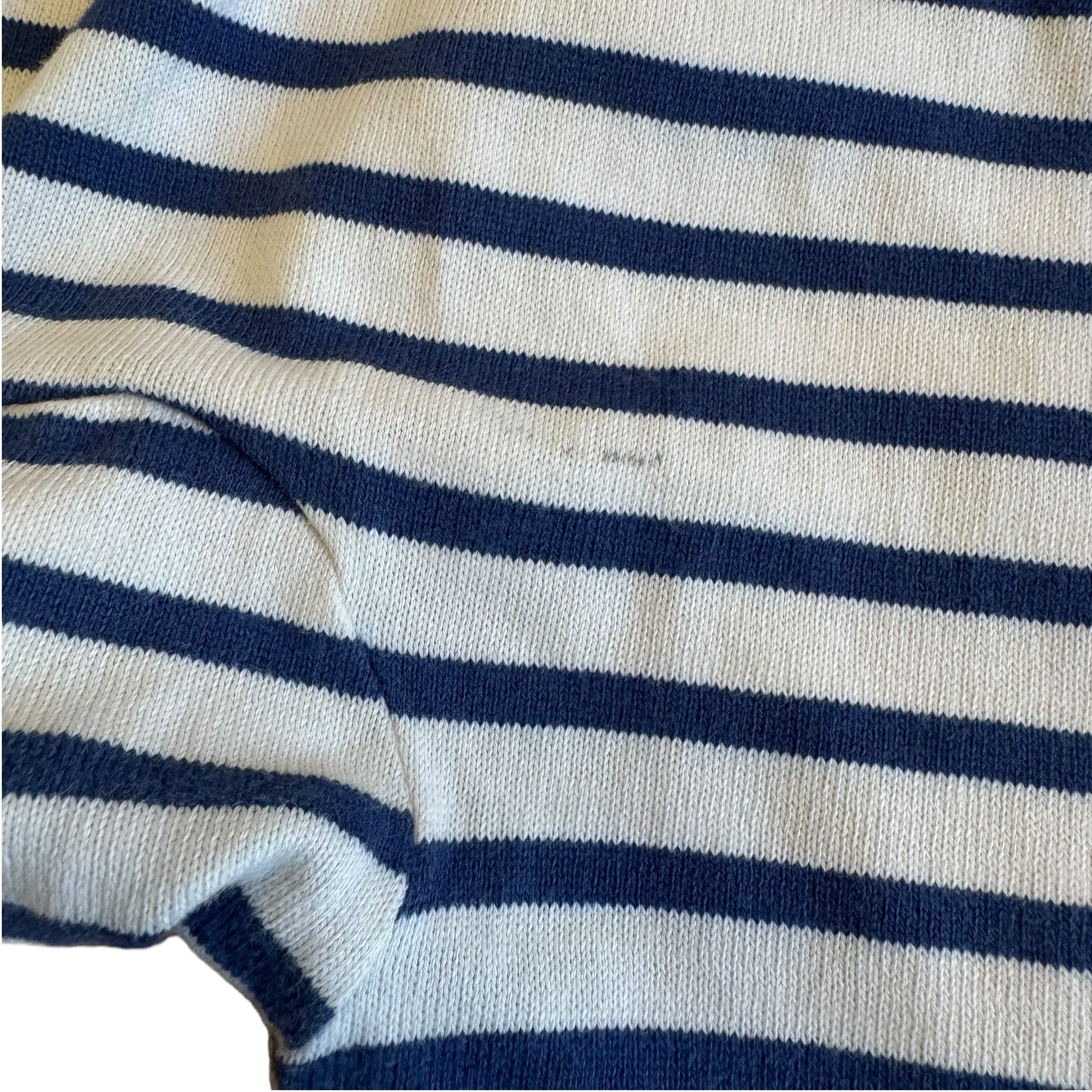Miki House Original Stripe Bear Onesie, 9-12 months