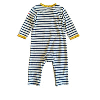 Miki House Original Stripe Bear Onesie, 9-12 months