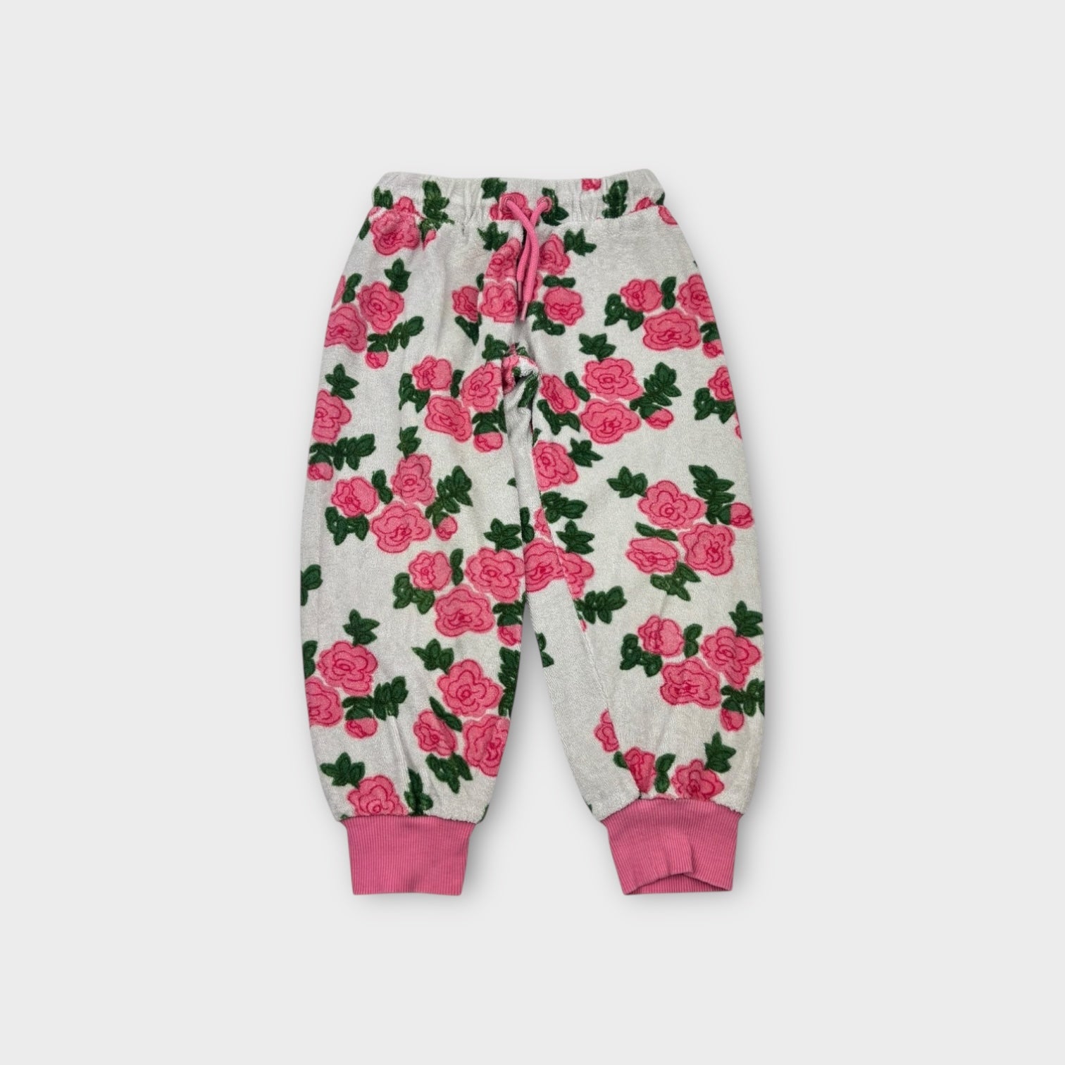 Mini Rodini Terry Rose Pants, Size 3-5