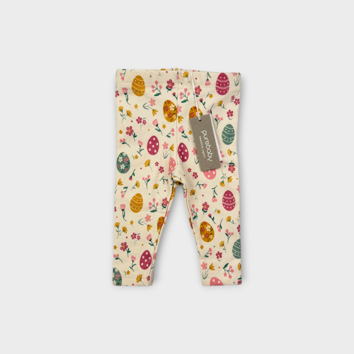 Purebaby Egg Print Leggings, Size 000