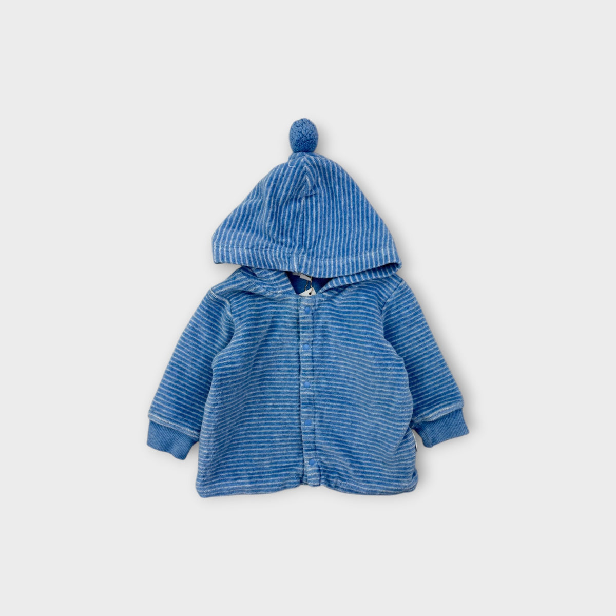 Purebaby Stripe Velour Set, Size 000