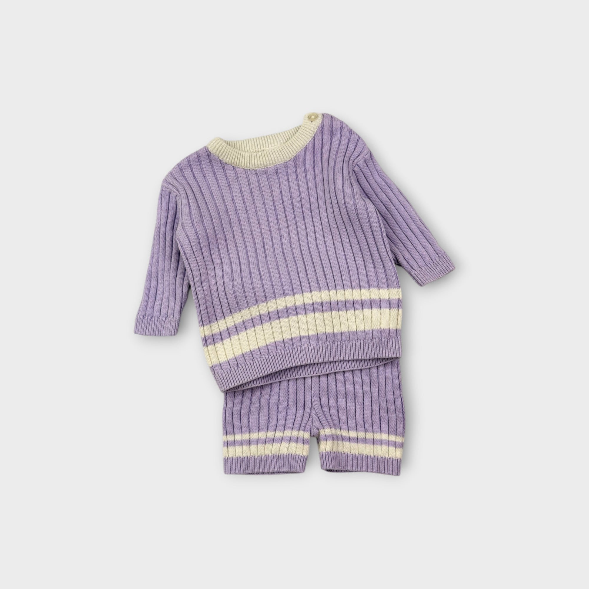 Seed Heritage Lilac Knit Set, Size 000