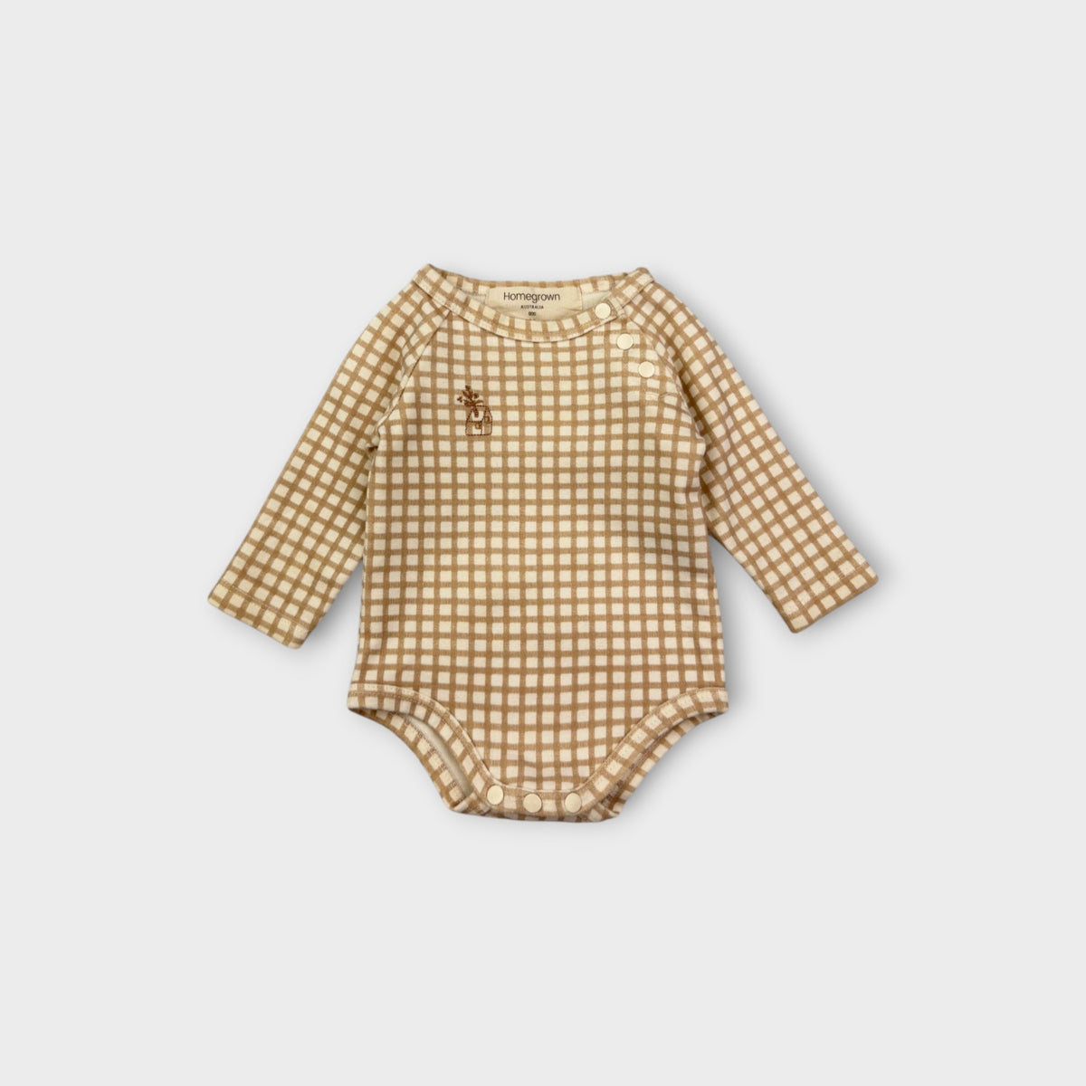 Homegrown Gingham Bodysuit, Size 000