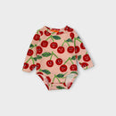 Pink & Red Halcyon Nights Cherry Print Bodysuit, Size 000