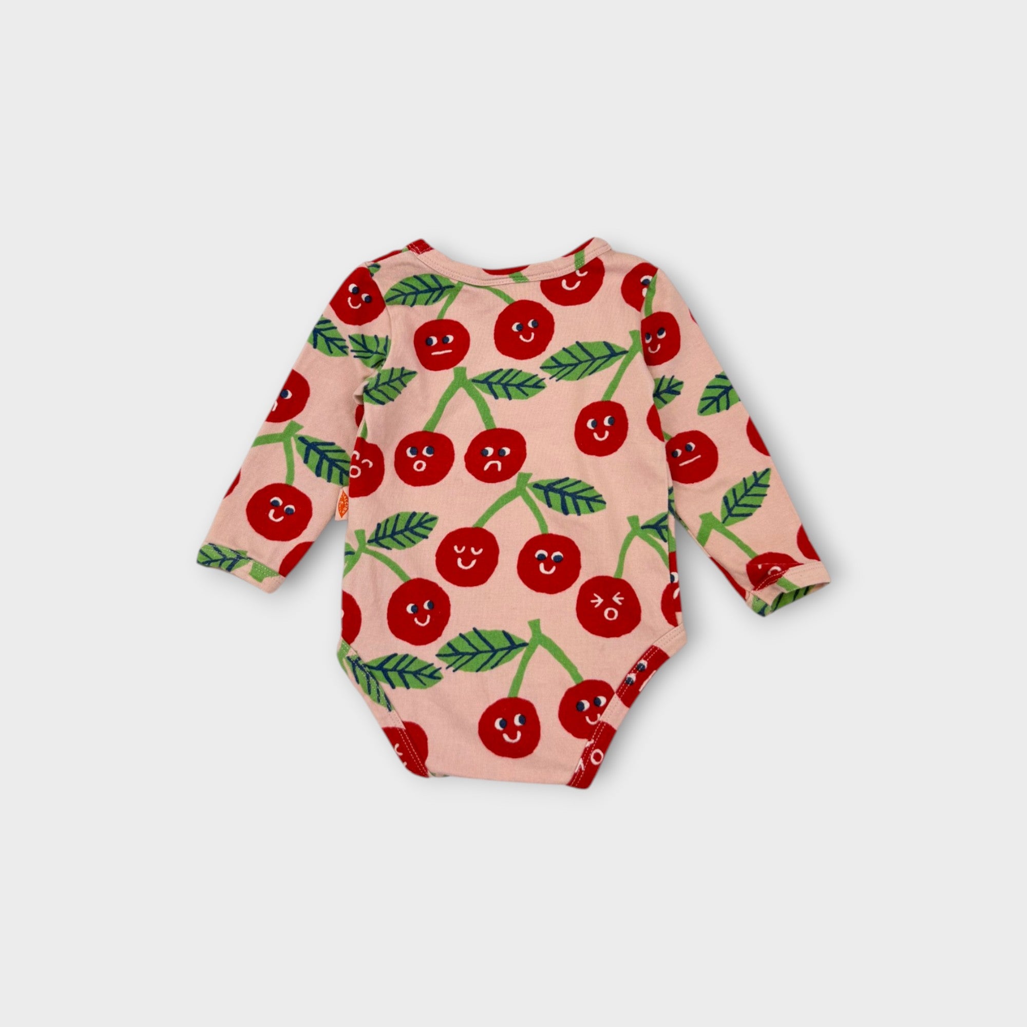 Pink & Red Halcyon Nights Cherry Print Bodysuit, Size 000