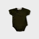 Susukoshi Olive Green Wrap Bodysuit, Size 0000