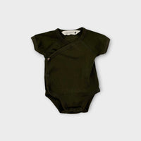 Susukoshi Olive Green Wrap Bodysuit, Size 0000