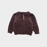 Handmade Brown Knit Jumper, Size 2