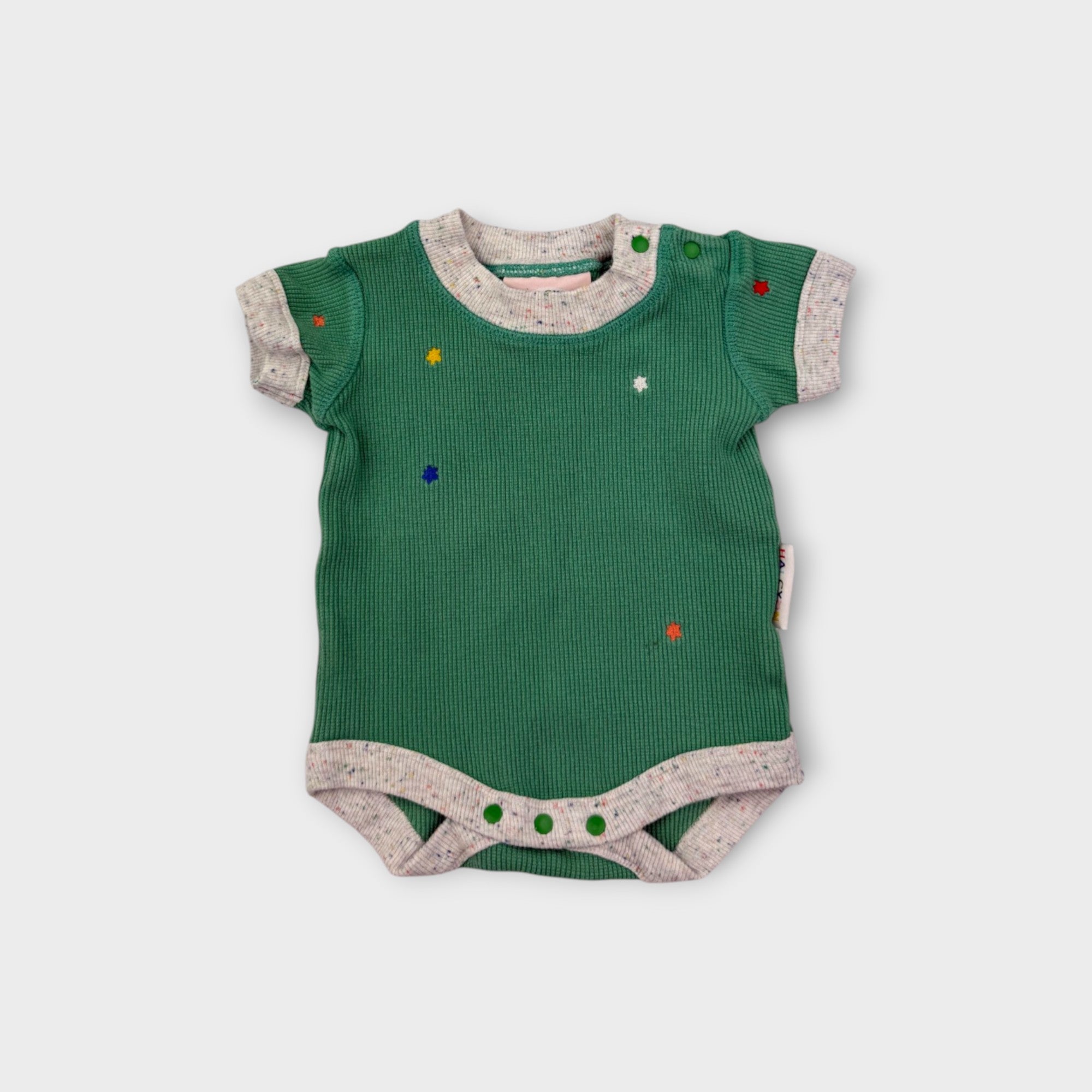Halcyon Nights Green Bodysuit with Stars, Size 00