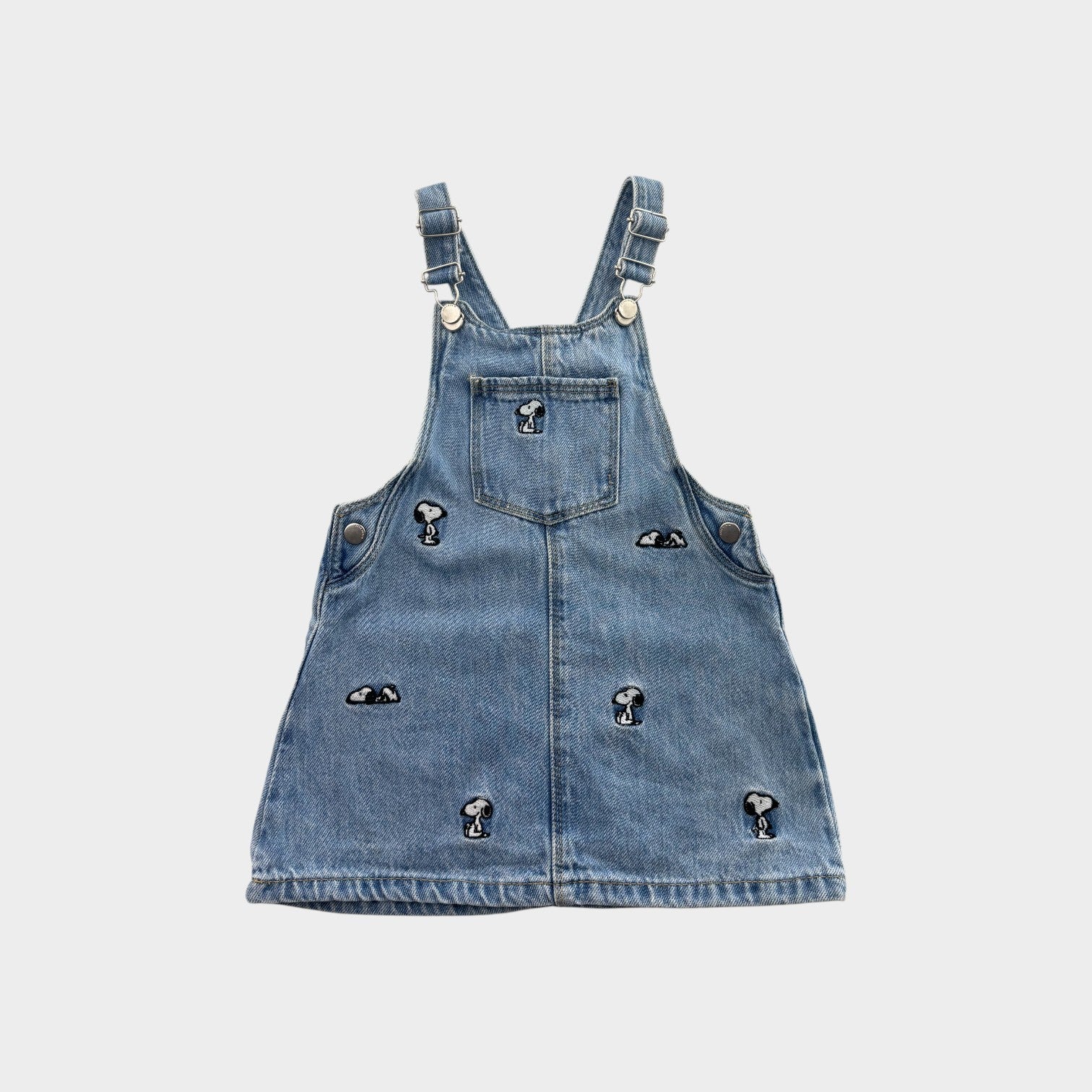 Embroidered Snoopy Pinafore Dress, Size 2-3
