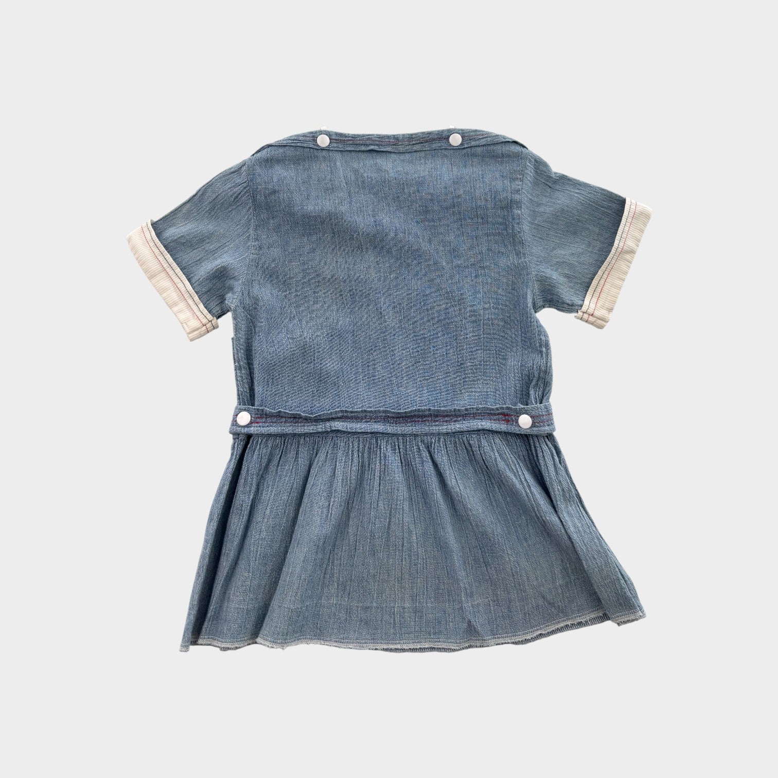 Vintage Chambray Nautical Dress, Size 2