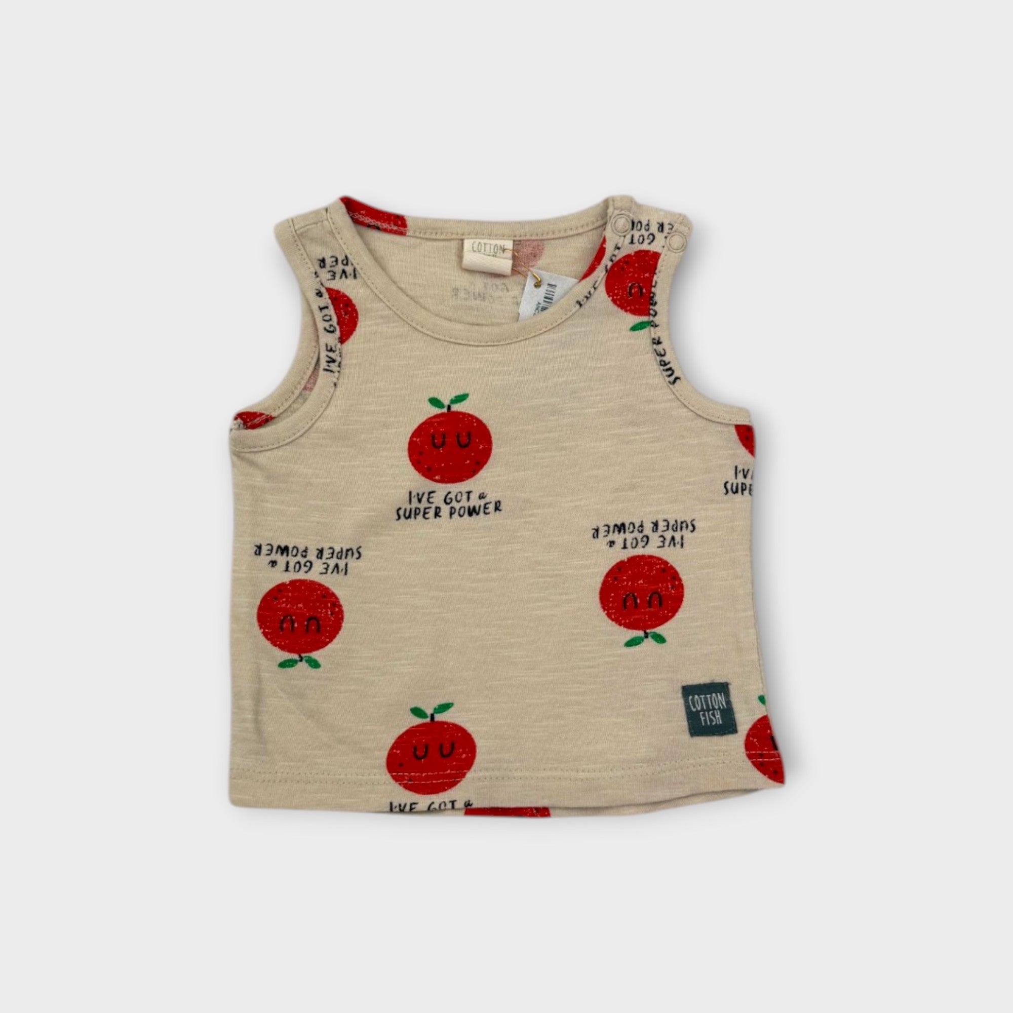 Apple Print Singlet, Size 000