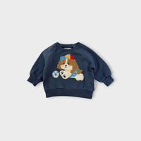 Blue Hux Jumper with Applique Dog, Size 0