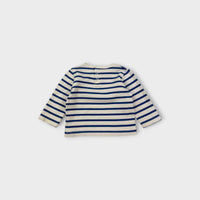 Petit Bateau Stripe Blue & White Long Sleeve T-Shirt, Size 0