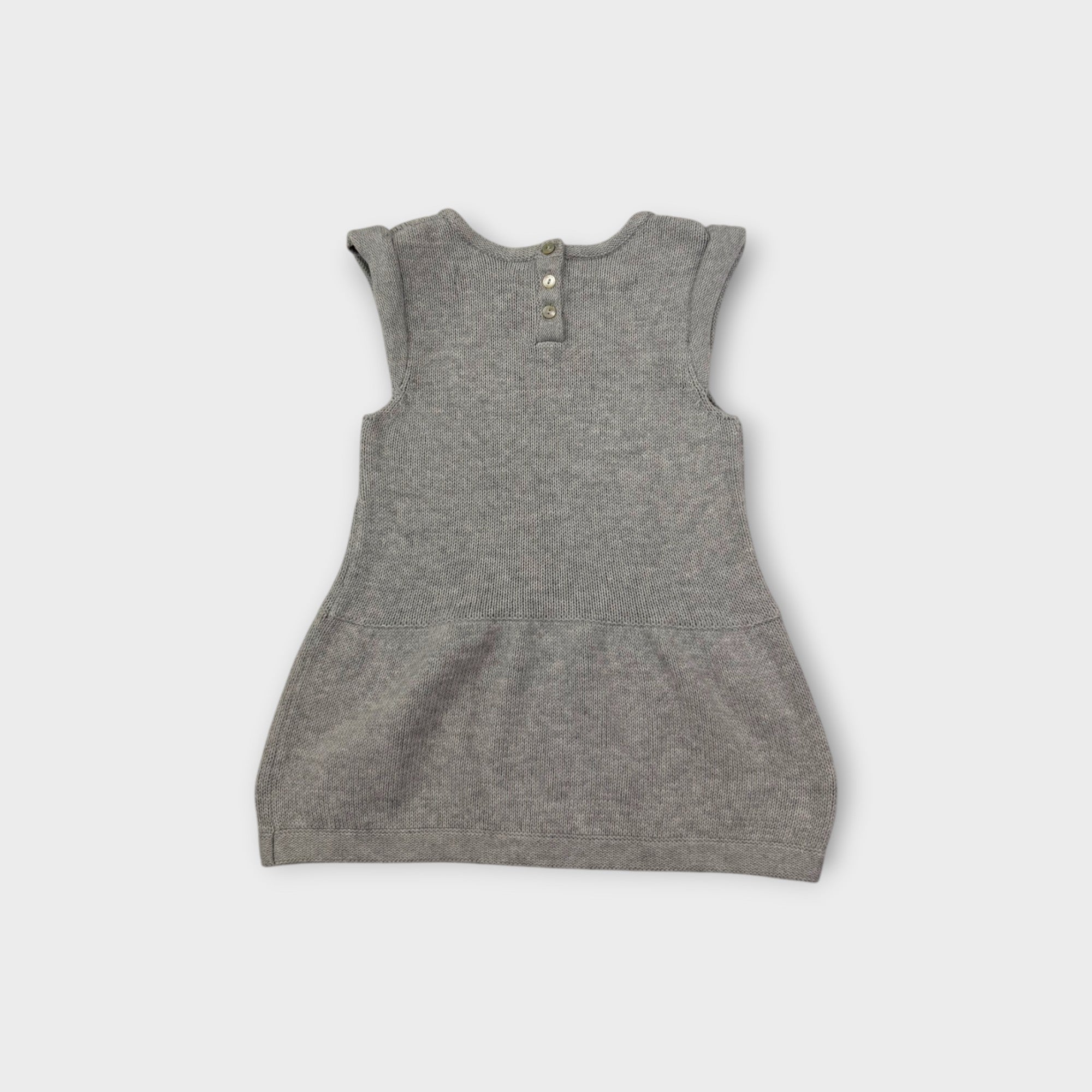 Fred Bare Grey & Red Knit Heart Dress, Size 1