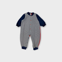 Vintage Red & Navy Growsuit, Size 1